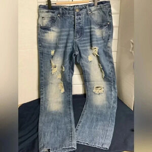 Adrian Hammond Distressed Slim Fit Jeans Mens Sz 34